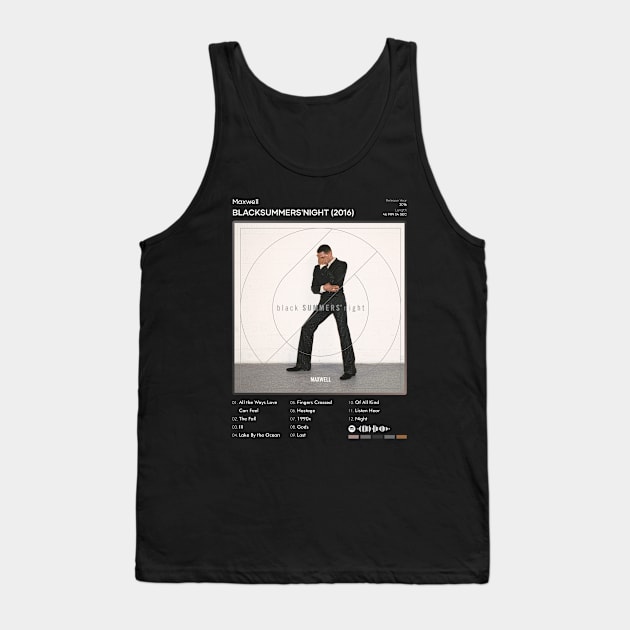 Maxwell - blackSUMMERS'night (2016) Tracklist Album Tank Top by 80sRetro